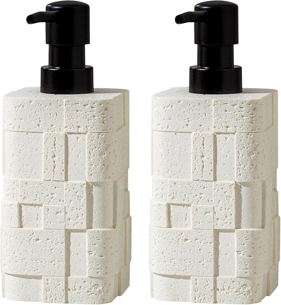 Soap Dispensers 400mL 13.5 OZ, 2 PCS Luxurious Hand Dish Lotion Shampoo Soap Dispenser Jar, Trave... | Amazon (US)