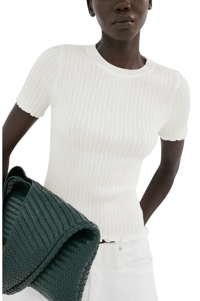 Cotton Blend Rib T-Shirt (Women) | Nordstrom | Nordstrom