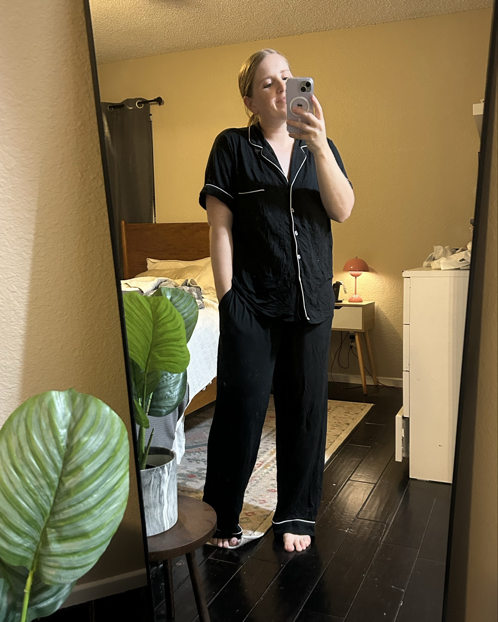 Best bamboo pajamas!! Comes in other cute colors too! I wear these every night almost 😅. Message me "cozy" for 30%off for the next 30 days! 👏🏻