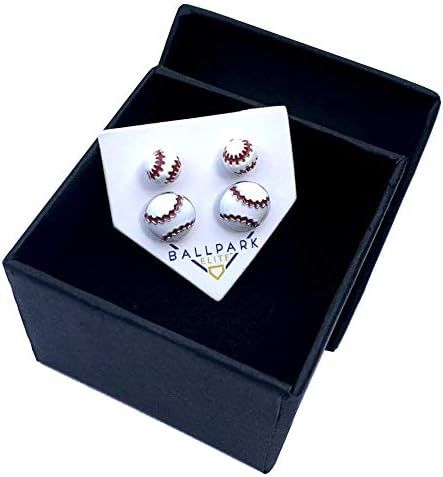 Baseball Stud Earrings Set | Perfect Stocking Stuffer for Baseball Fans | 2 Pairs of Petite Stud ... | Amazon (US)