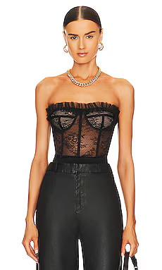 NBD Maren Corset Top in Black from Revolve.com | Revolve Clothing (Global)
