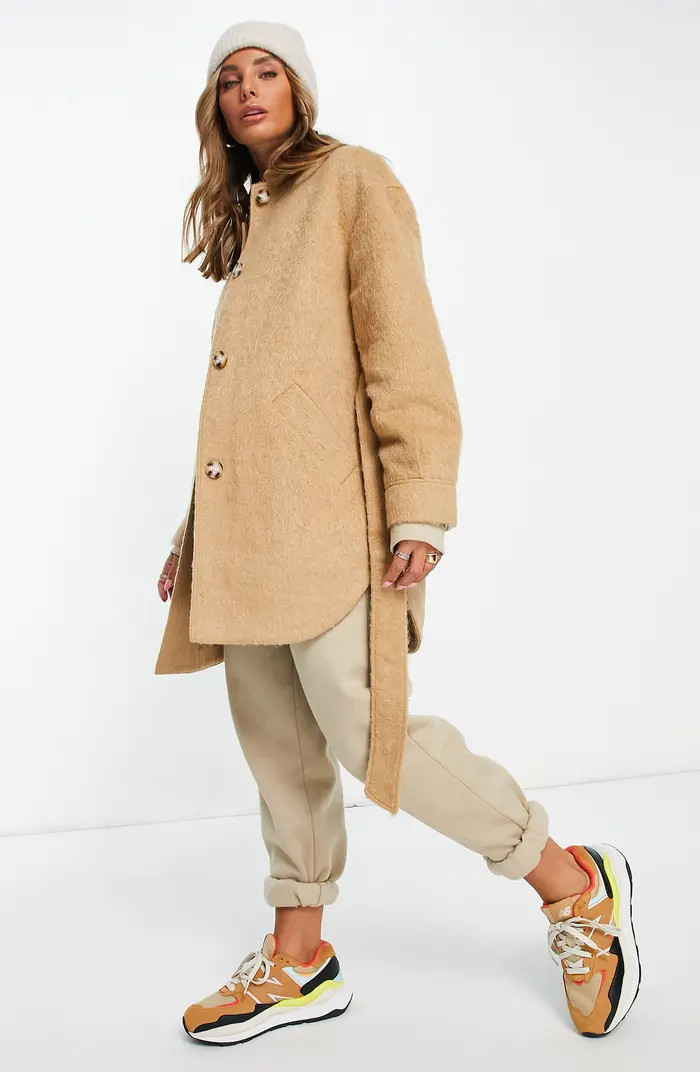 Topshop Belted Longline Shirt Jacket | Nordstromrack | Nordstrom Rack