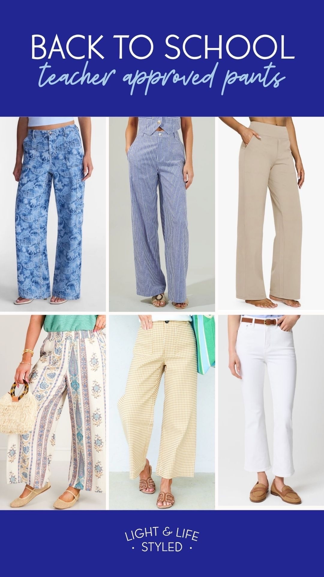 As we get ready to head back to learning land, I wanted to find you some of my favorite teacher approved pants. These pants are all comfortable, stylish and they are affordable. They are appropriate for the office and they work so well when you’re out of the classroom. 
Back to school teacher look

#LTKOver40 #LTKSeasonal #LTKWorkwear
