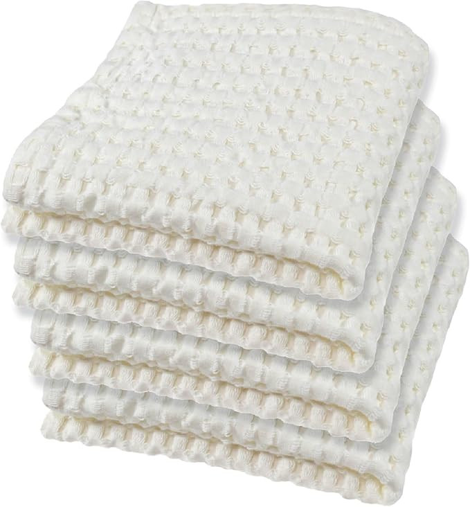 GILDEN TREE Waffle Bath Towels Wash Cloths for Showering, Exfoliating Washcloth Quick Dry Towel, ... | Amazon (US)
