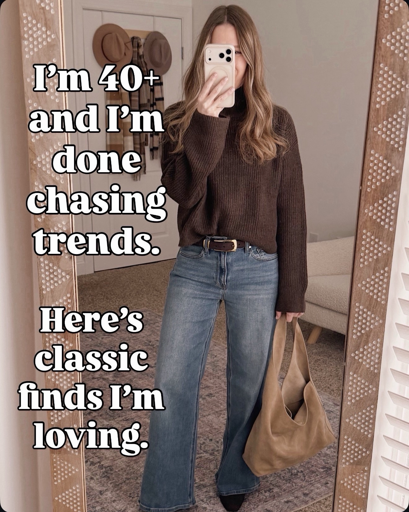 I’m done chasing trends. These are the kind of pieces I keep reaching for because they just work.

classic fall outfit women over 40, brown sweater outfit, straight leg jeans women, everyday fall style, neutral fall outfits, casual chic outfit women, timeless wardrobe staples, fall fashion over 40, classic women’s fashion

#LTKSeasonal #LTKOver40 #LTKHoliday