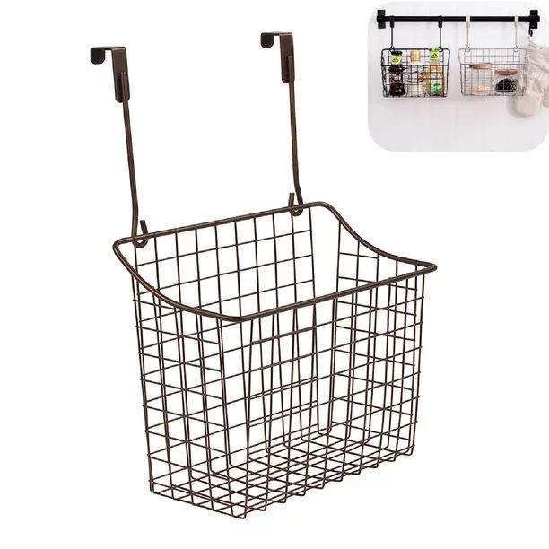 Grid Storage Baskets with Hooks, Over Cabinet Door Organizer, Wire Basket Hanging Storage Organiz... | Walmart (US)