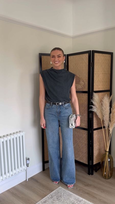 Day 9 of my 30 outfits in 30 days challenge! 
Jeans & a dressy top

Wearing a size 10 in the river island drape top
A size 8 in the hush Abi wide leg jeans
I’m 5ft 6 in height 
Silver heels, silver bag, silver earrings 

#LTKuk #LTKeurope #LTKspring