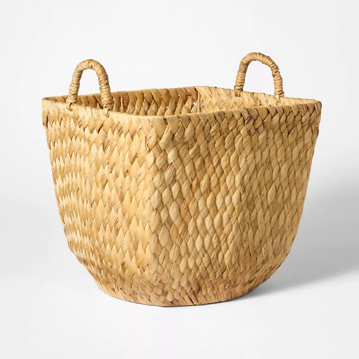 Square Diagonal Weave Decorative Basket - Threshold™ designed with Studio McGee: Handwoven Hyac... | Target