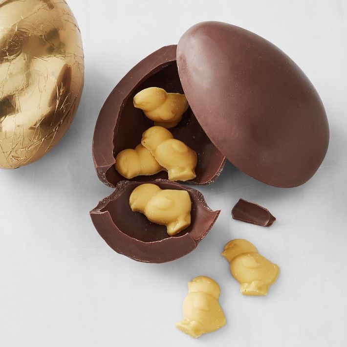 Williams Sonoma Chocolate Surprise Gold Foiled Egg | Williams-Sonoma