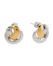 Two Tone Knot Earrings | TJ Maxx