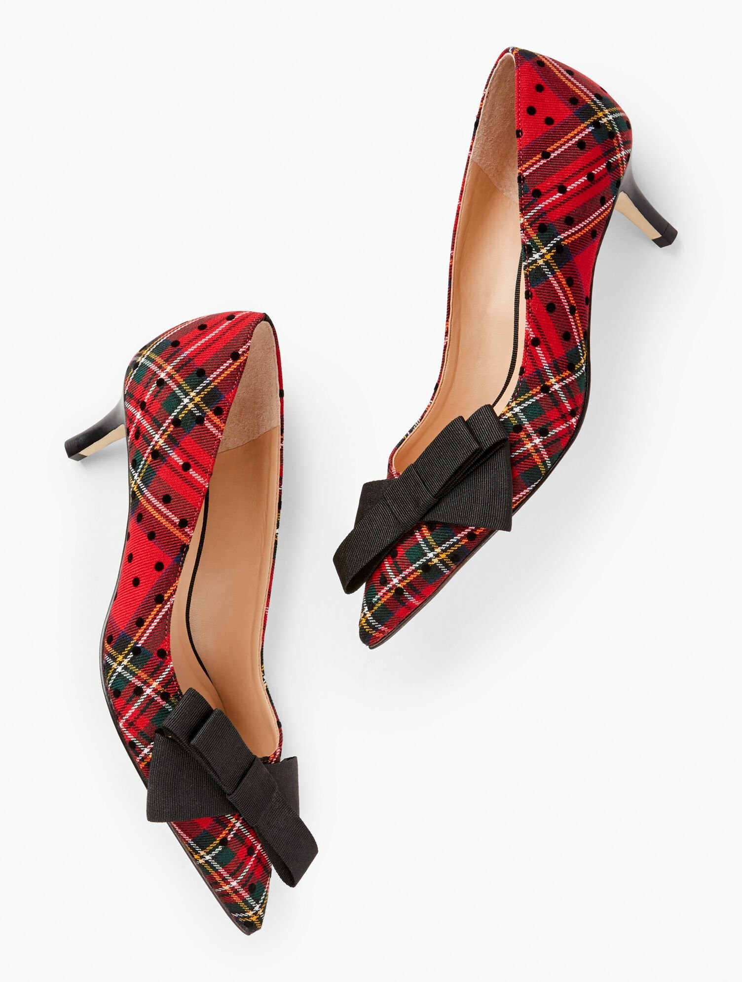 Erica Bow Kitten Heel Pump - Tartan Plaid | Talbots