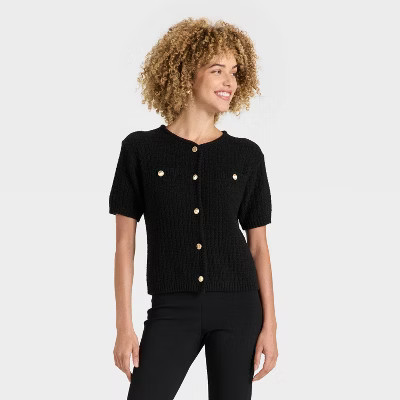 Women's Short Sleeve Lady Jacket Cardigan - A New Day™ | Target