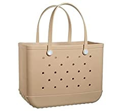 Beach Bag for Men Women Rubber Beach Bag Waterproof Sandproof Outdoor Tote Bag Portable Travel Ba... | Amazon (US)