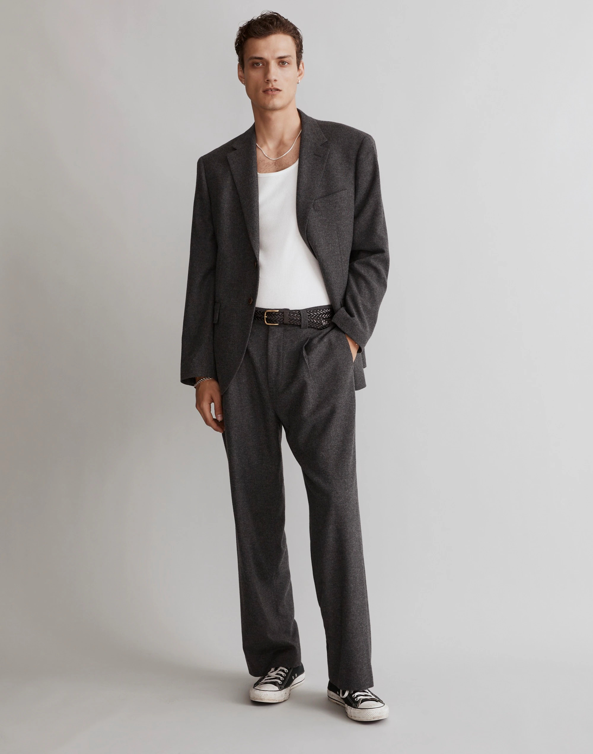 The Roebling Pleated Trousers in Italian Fabric | Madewell