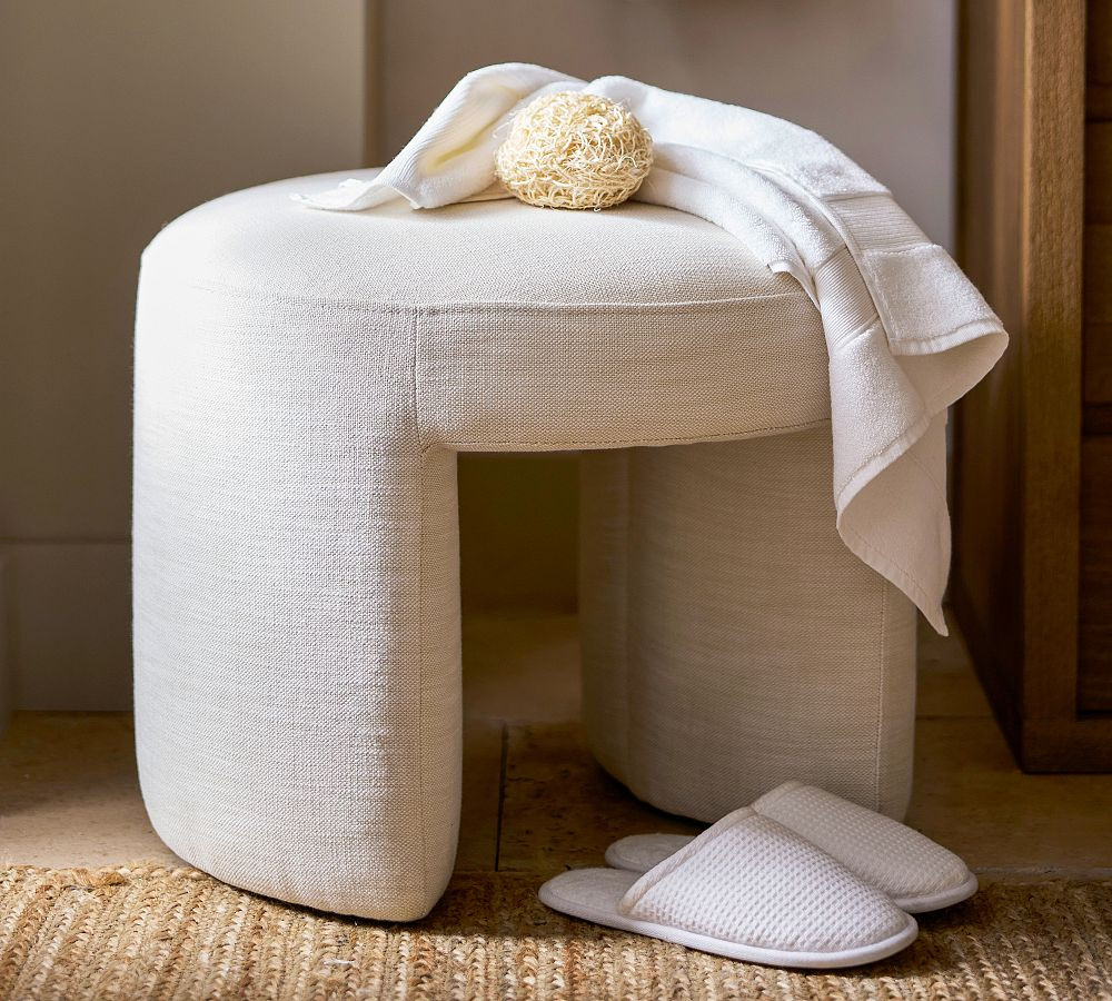Kennedy Upholstered Accent Stool | Pottery Barn (US)
