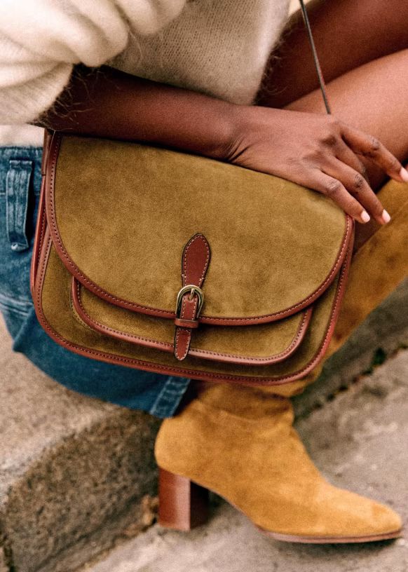 Large Roméo Bag - Multi Taupe - Split cowhide leather - Sézane | Sezane Paris