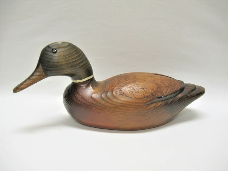 Vintage T.L. Plum Hand Carved Wood Duck Made USA Hickory NC | Etsy | Etsy (US)