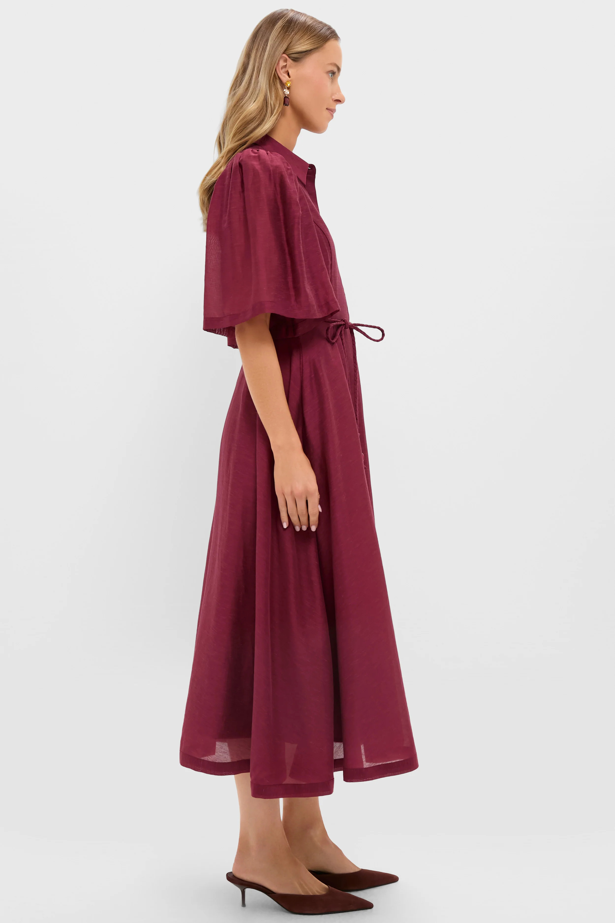 Oxblood Cindy Midi Dress | Tuckernuck (US)