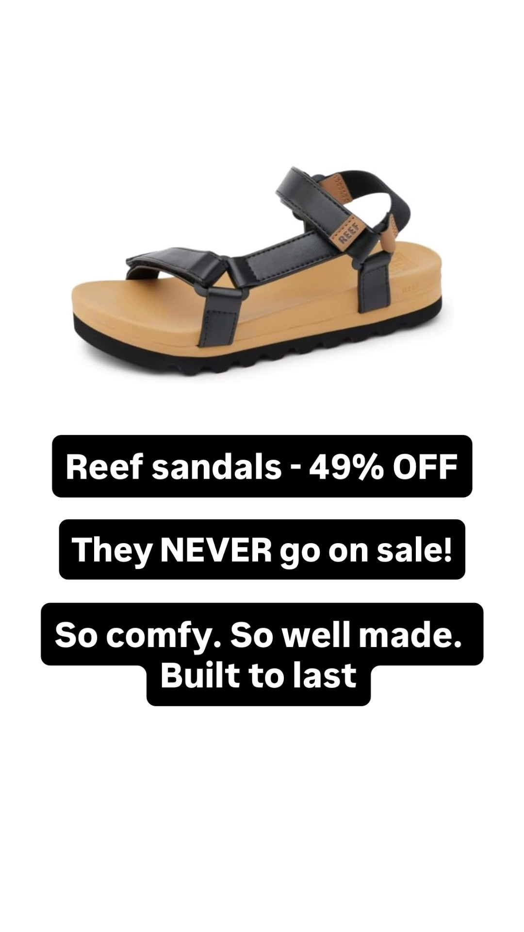 These girl’s Reef sandals never go on sale - so 49% off is kind of a big deal.

We are OBSESSED with Reef sandals in our house (my teen daughter has worn hers all over the world).

#LTKSaleAlert #LTKSeasonal #LTKKids