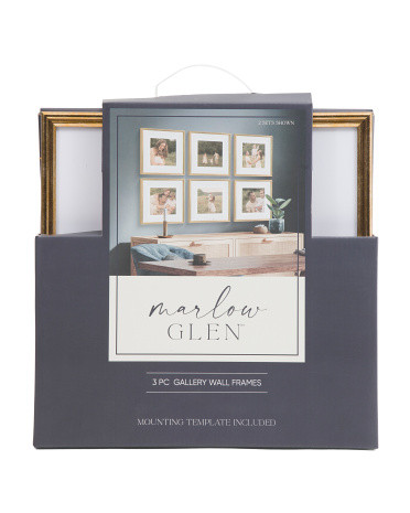 3pk 12x12 Matted To 8x8 Thin Scooped Edge Wall Portrait Frames | TJ Maxx