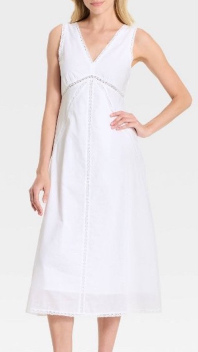 adorable cotton dress under 40, ordered a small! might wear for family photos!

Summer dress