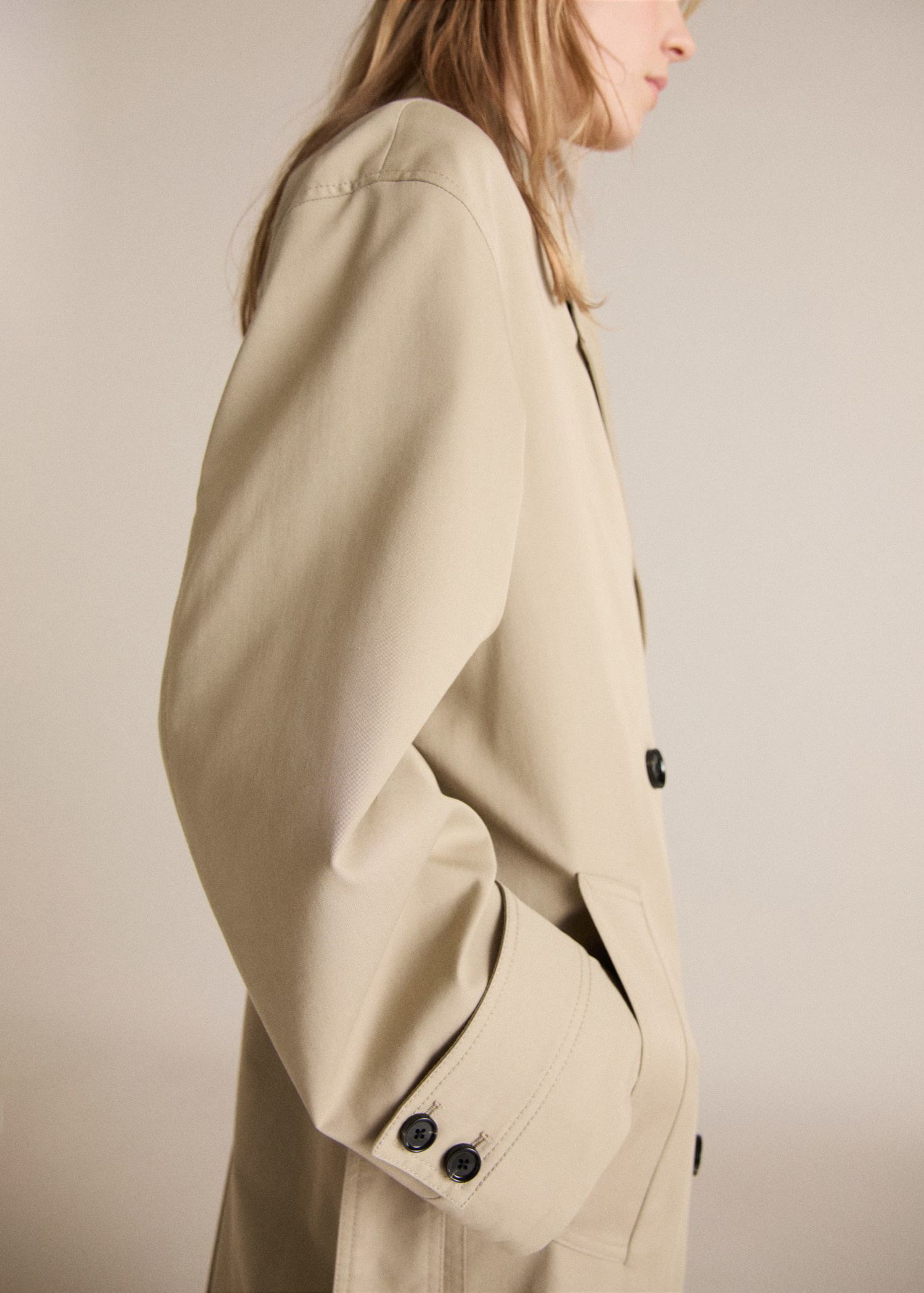 Long oversized double-breasted trench coat - Women | MANGO USA | Mango (US/MX/AU)