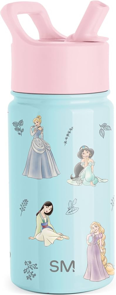 Simple Modern Kids Summit Water Bottle with Straw Lid | Disney Princess 14oz Stainless Steel Cup ... | Amazon (US)