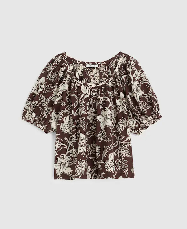 Puff-Sleeve A-Line Top | Madewell