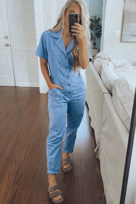 Blue jumpsuit small