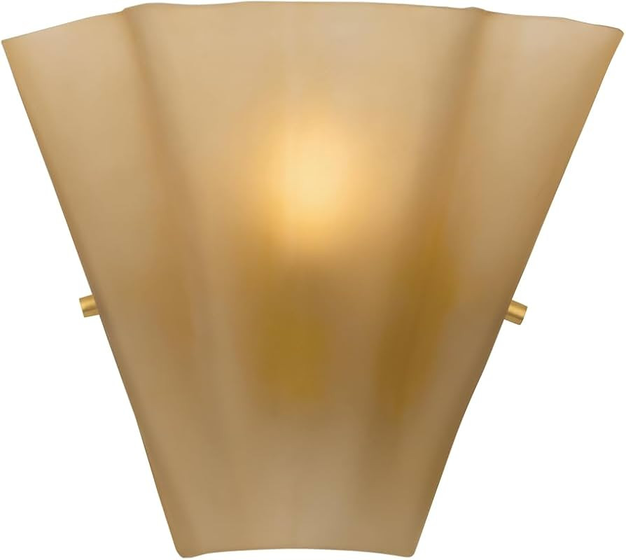Hudson Valley Lighting Queens 1-Light Wall Sconce | Aged Brass Fixture with Frosted Bronze Glass ... | Amazon (US)