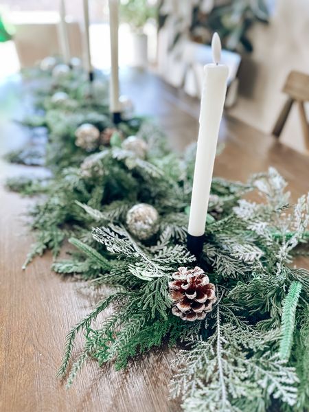 Christmas dining table centerpiece

The main garland is from TJMaxx- and I can’t link it but the pine garland is from Walmart. 
The mercury glass ornaments are from years ago from a Michaels, but I linked some similar affordable options

#LTKSeasonal #LTKhome #LTKHoliday