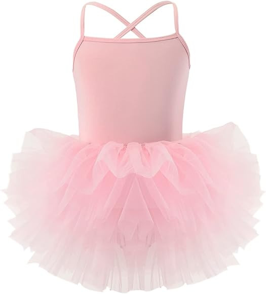 Toddler Girls Ballet Skirted Leotards Strap Tutu Dress Party Costumes for Dance 18Months to 7t | Amazon (US)