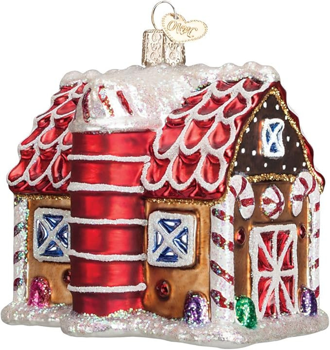 Old World Christmas Collection Glass Blown Ornaments for Christmas Tree Gingerbread Barn | Amazon (US)