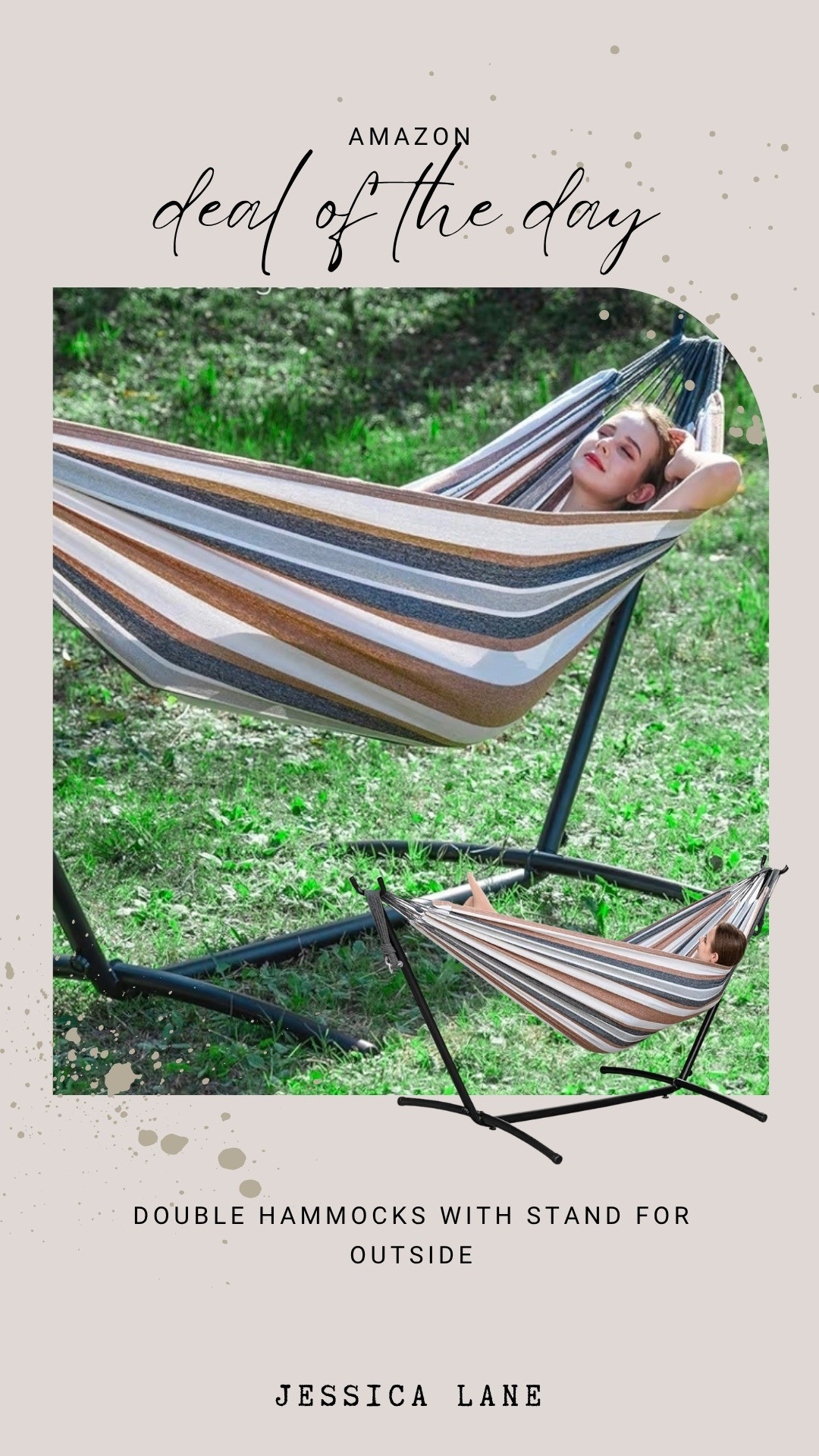 Unwind in the backyard with this spacious double hammock featuring a sturdy steel stand. It provides the ultimate relaxation spot for sunny afternoons outdoors.#backyardgoals #relaxation

#LTKSaleAlert #LTKHome #LTKSeasonal