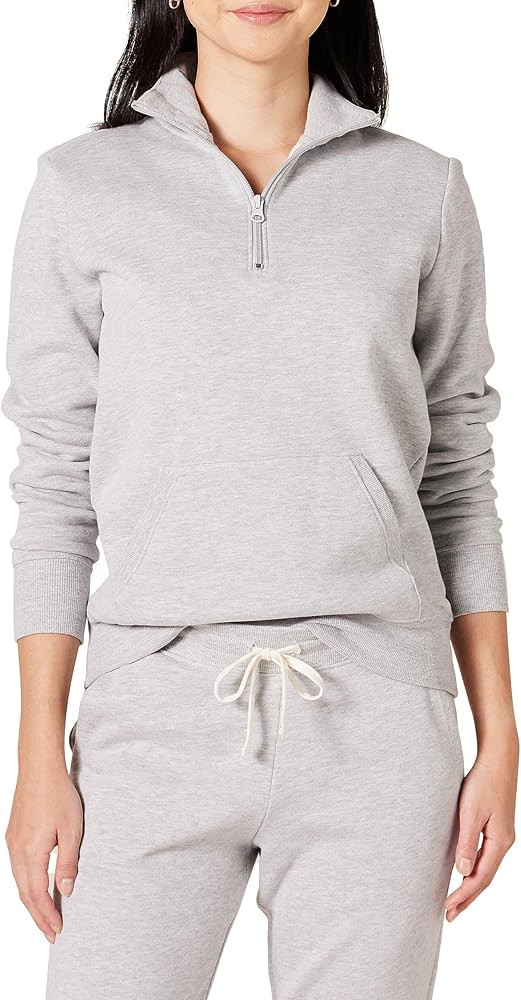 Amazon Essentials Women's Long-Sleeve Fleece Quarter-Zip Top (Available in Plus Size) | Amazon (US)