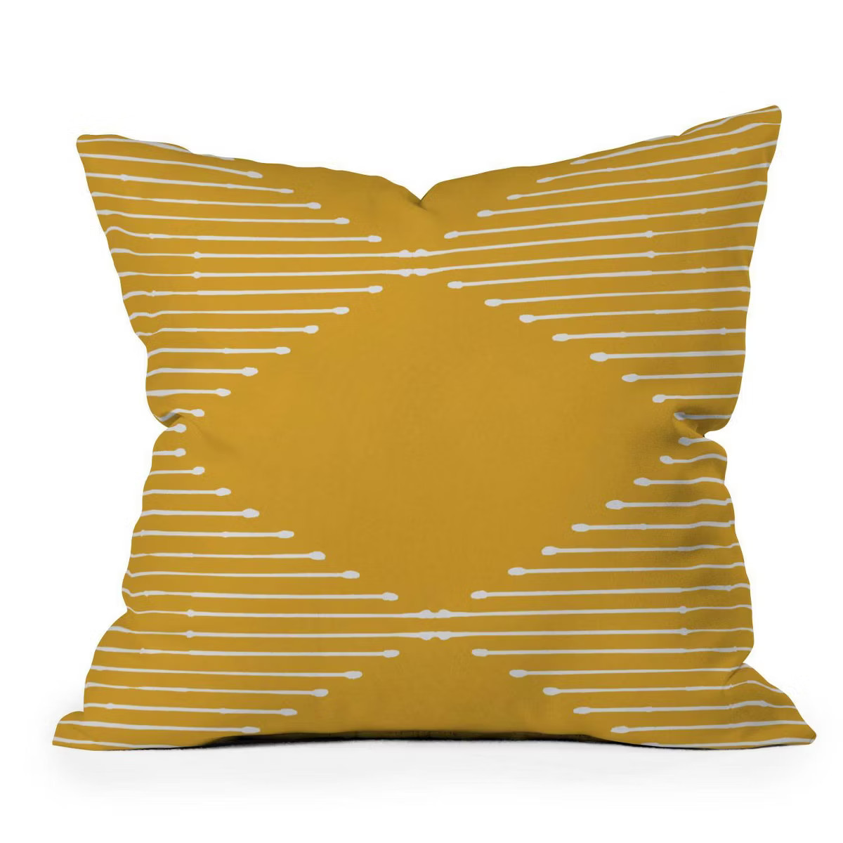 16"x16" Summer Sun Home Art Geo Square Throw Pillow Yellow - Deny Designs | Target