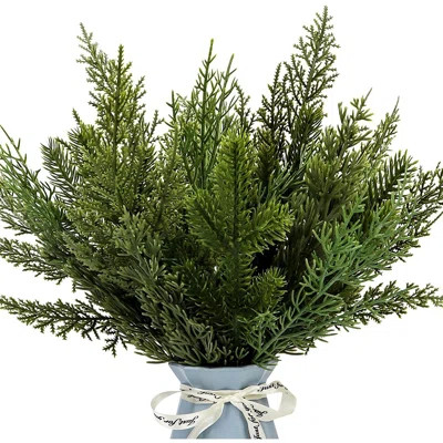40 Pcs Artificial Pine Branches Assorted Faux Pine Stems Cedar Leaves Needle Sprigs Plastic Fake Christmas Greenery Pine Picks For Xmas Tree Wreaths G | Wayfair North America