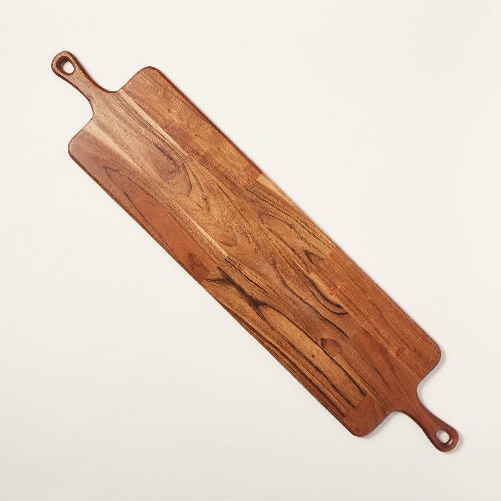 Large Wood Paddle Serve Board with Handles Brown - Hearth & Hand with Magnolia | Target