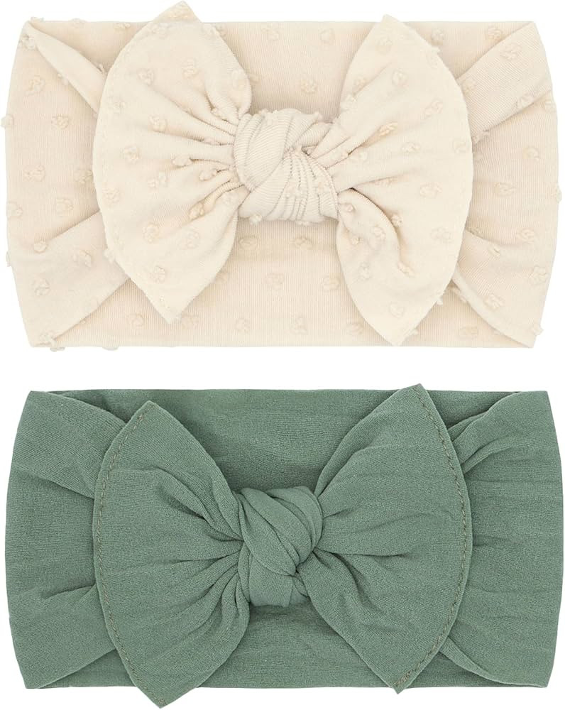 Baby Bling Bows Newborn to Little Girls Hair Bow - Girls Classic Knot Headbands Toddlers Hair Acc... | Amazon (US)