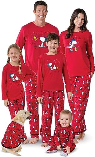 PajamaGram Family Pajamas Matching Sets - Snoopy Pajamas, Red | Amazon (US)