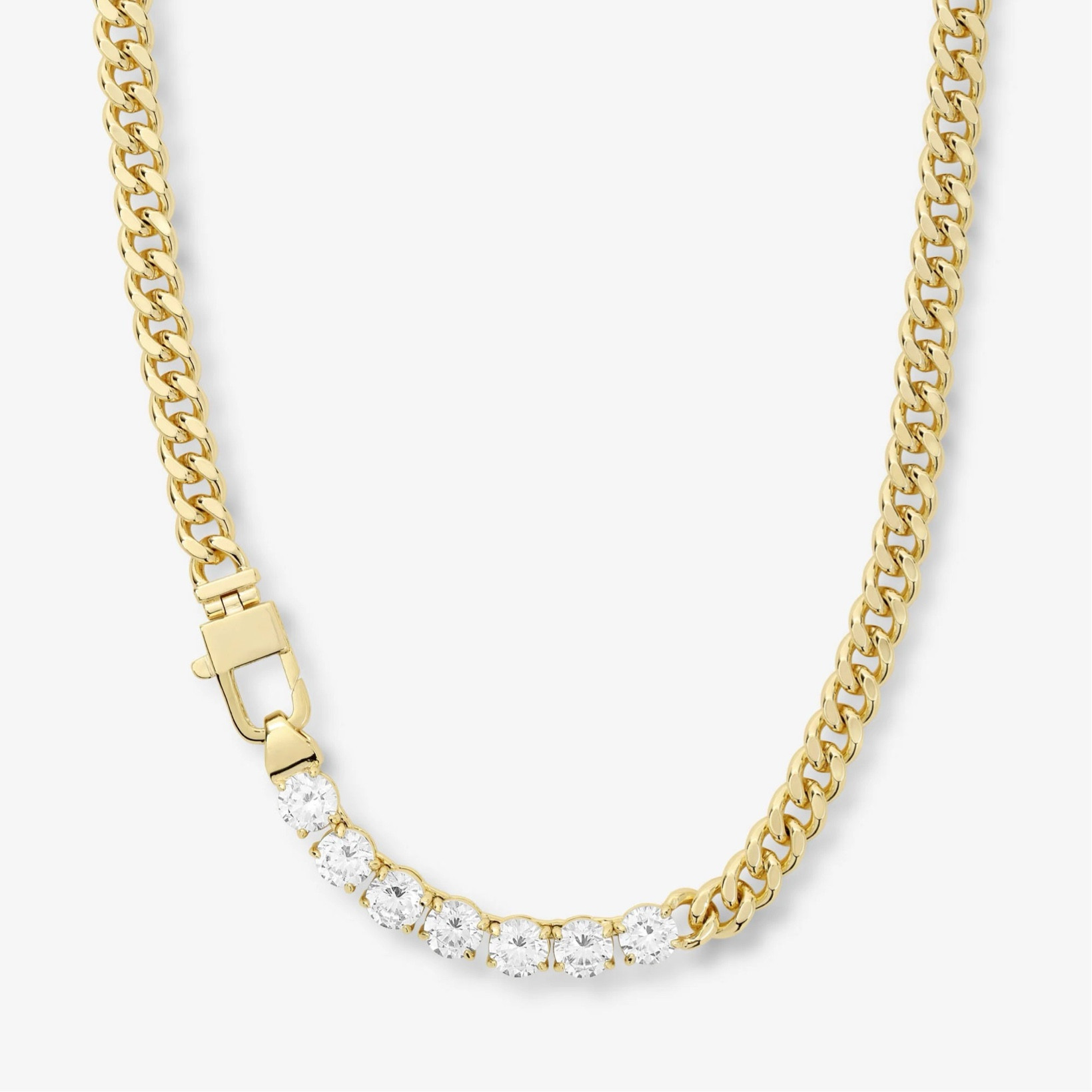 Stunning gold necklace perfect for layering. The stones are so sparky, and is so stylish with the clasp in the front  

#LTKGiftGuide