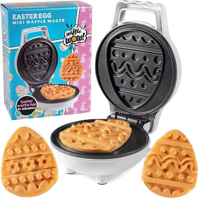 Waffle Wow Mini Easter Egg Waffle Maker - Make Double Sided Waffle or Pancake w 2 Different Designs, Ready to Decorate & Frost, Breakfast Fun | Target