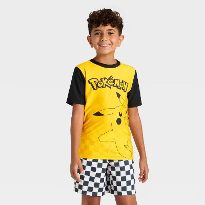 Boys' Pokemon Rash Guard Top - Yellow XS | Target