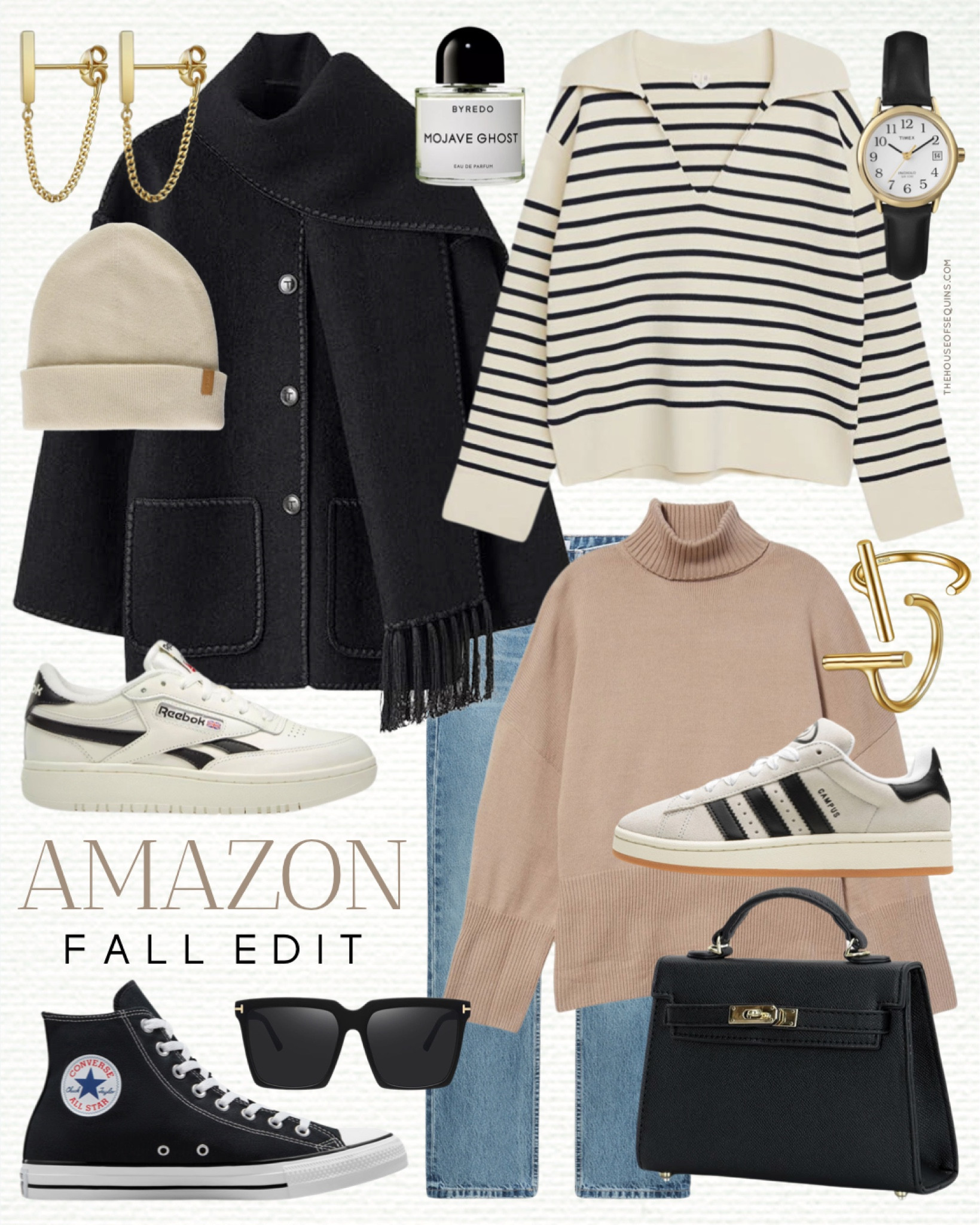 Shop these Amazon Fall outfit finds! Toteme scarf jacket look for less, striped sweater, Adidas Campus sneakers, Converse Chuck Taylors, Reebok Club C Revenge Retro sneakers, Hermes Kelly bag look for less and more! 

Follow my shop @thehouseofsequins on the @shop.LTK app to shop this post and get my exclusive app-only content!

#liketkit 
@shop.ltk
https://liketk.it/4mt9H

#LTKstyletip #LTKmidsize #LTKSeasonal