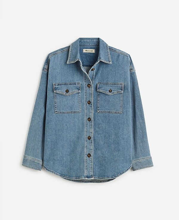 Denim Long-Sleeve Button-Up Shirt | Madewell | Madewell