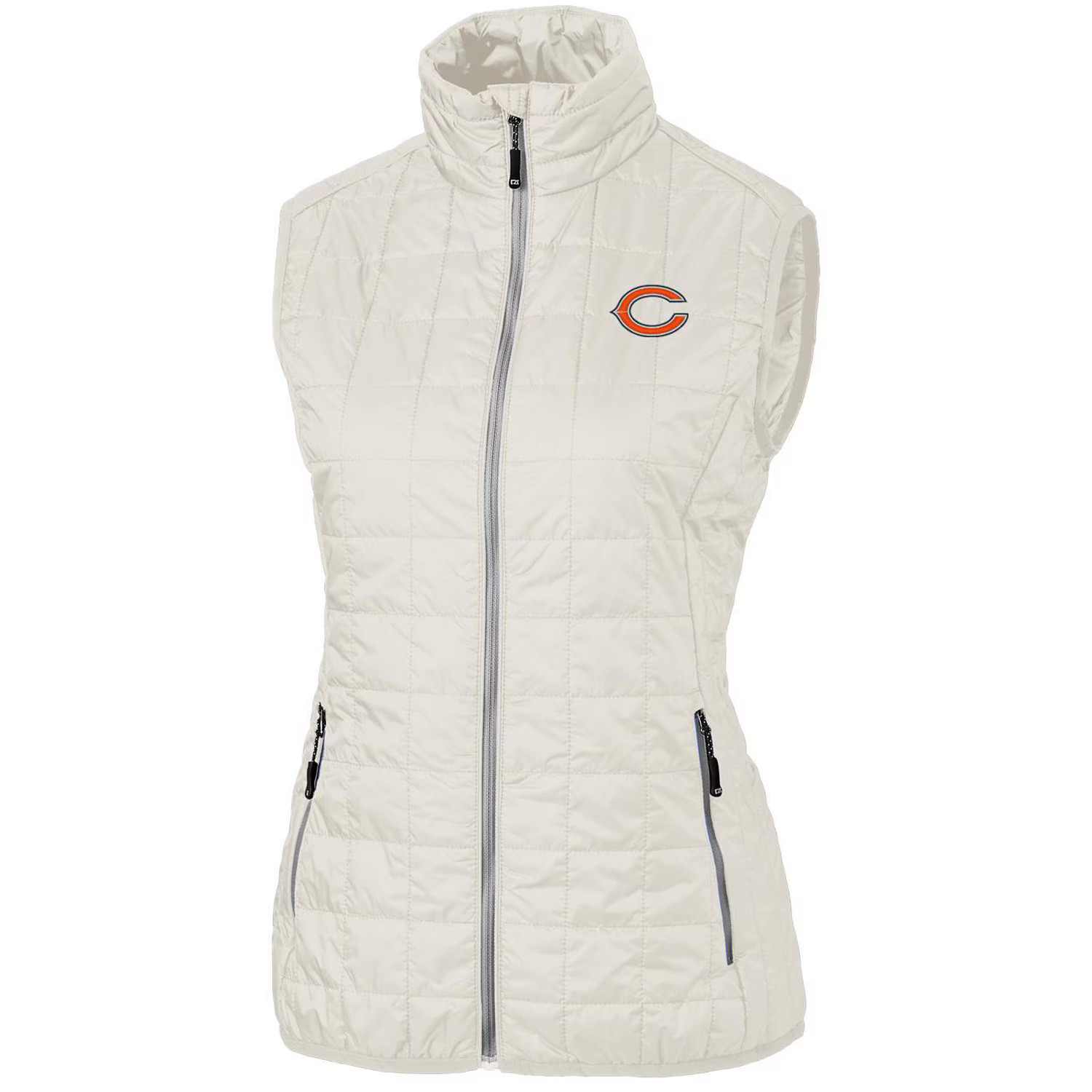 Women's Chicago Bears Cutter & Buck Cream Rainier PrimaLoft Eco Full-Zip Vest | NFL Shop