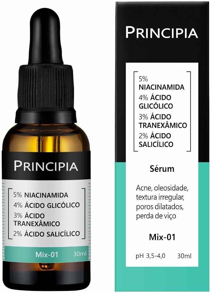 Sérum Principia Mix-01 (5% Niacinamida + 4% Glicólico + 3% Tranexâmico + 2% Salicílico) | Amazon (BR)