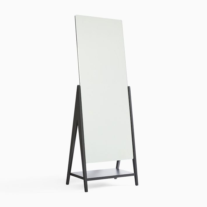 Free-Standing Wood Floor Mirror | West Elm (US)