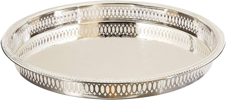 Elegance Silver Round Silver Plated Gallery Tray, 12-3/4" | Amazon (US)