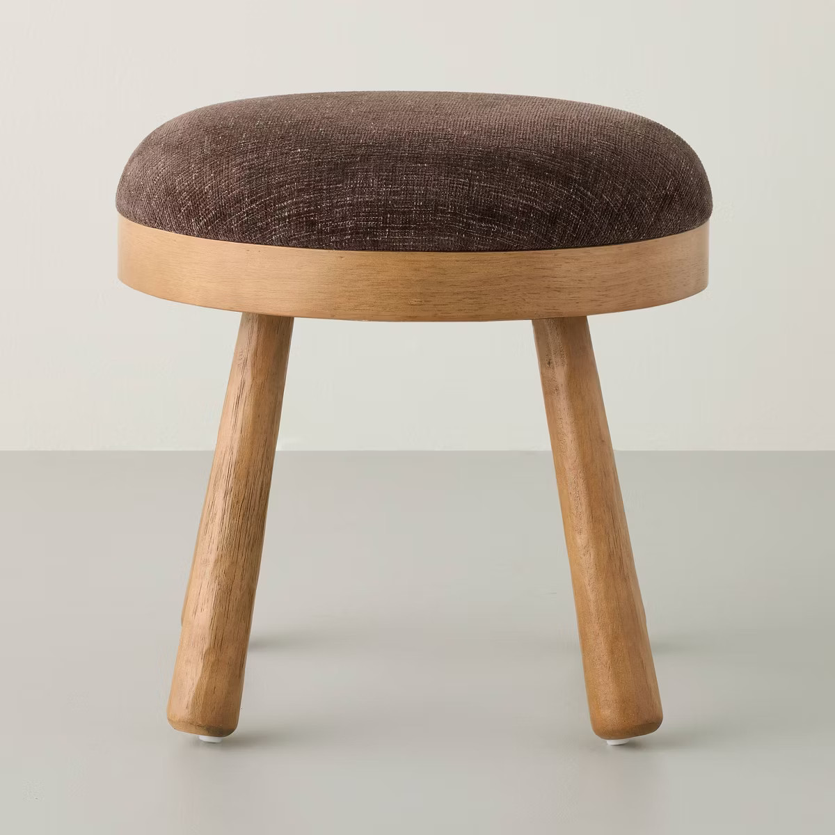 Upholstered Round Top Mid Century Ottoman Oatmeal - Hearth & Hand™ with Magnolia | Target